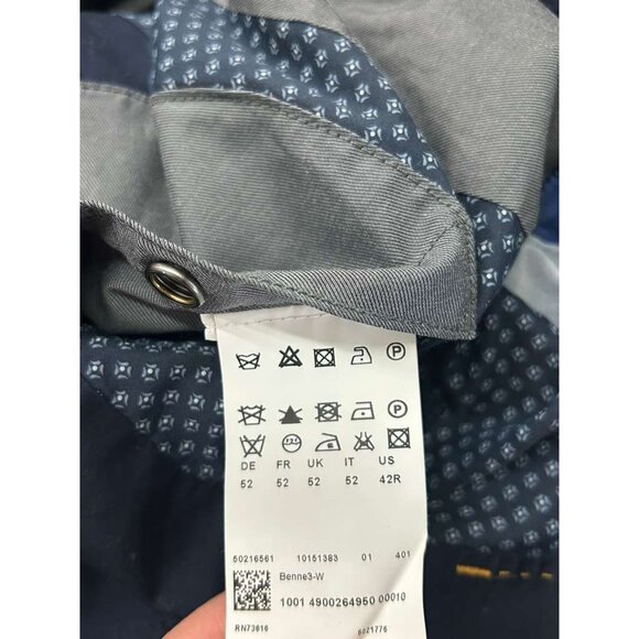 Hugo Boss Orange Men's Size 42R Blazer Navy Blue Jacket Buttons Front Pockets - Picture 3 of 16